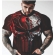 CAMISA CAVEIRA JUSTICEIRO ESTAMPA FLAMES PLUS SIZE