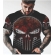 CAMISA CAVEIRA JUSTICEIRO ESTAMPA FLAMES PLUS SIZE