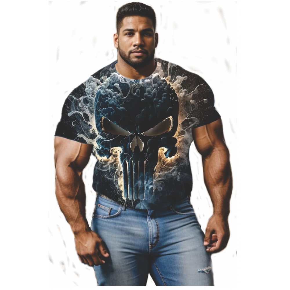 CAMISA CAVEIRA JUSTICEIRO G1 AO G18